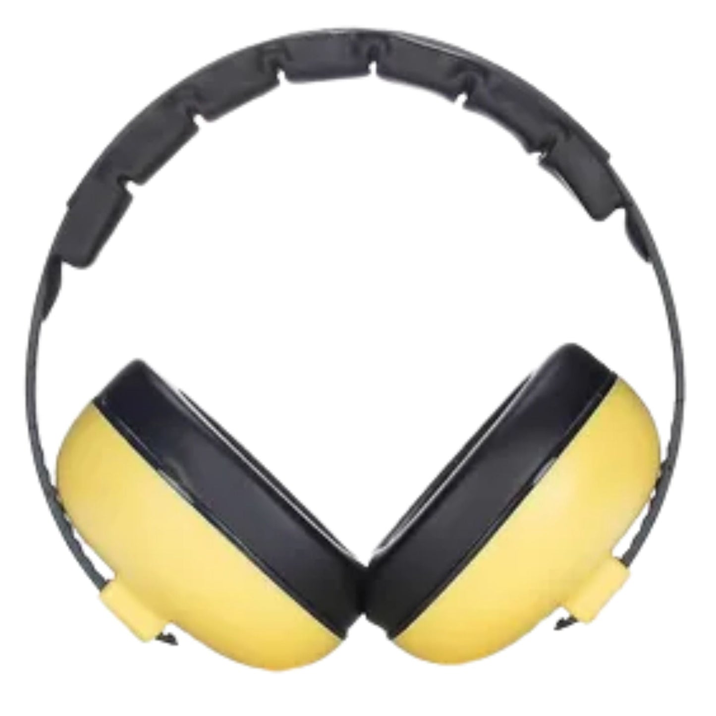 Vue de face du casque anti bruit bébé avec mousse intérieure douce et souple