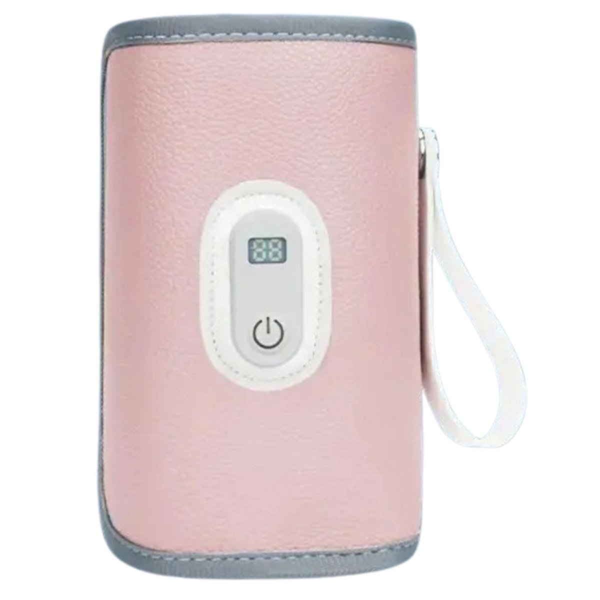 chauffe biberon USB rose perlé à surface lisse et bouton tactile