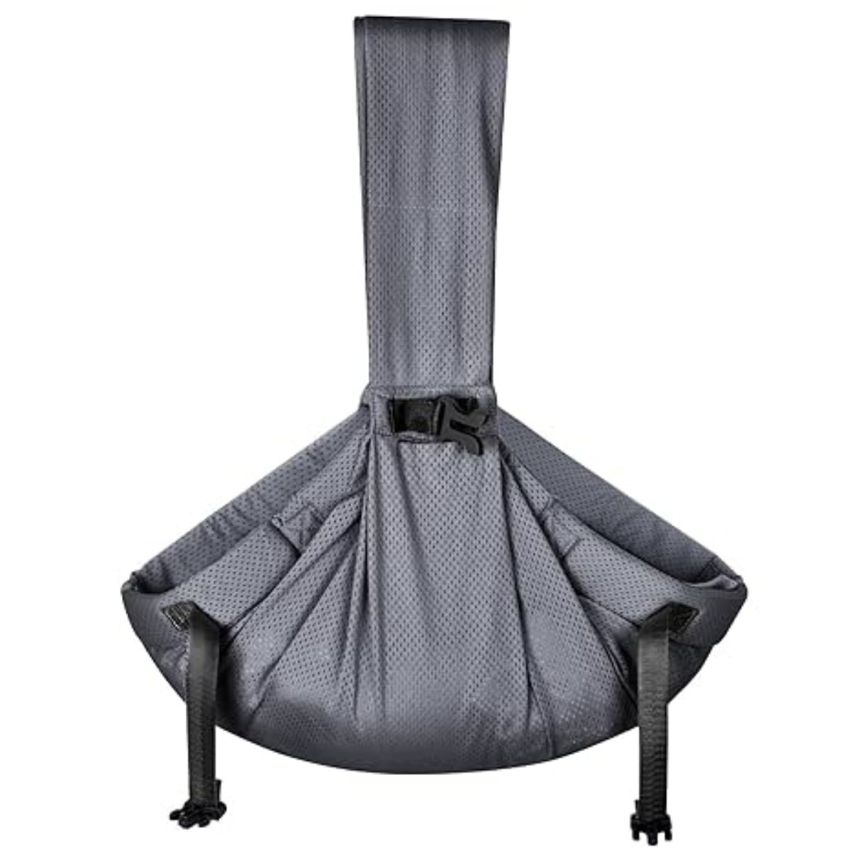 Écharpe de portage grise seule avec sangles visibles et tissu respirant