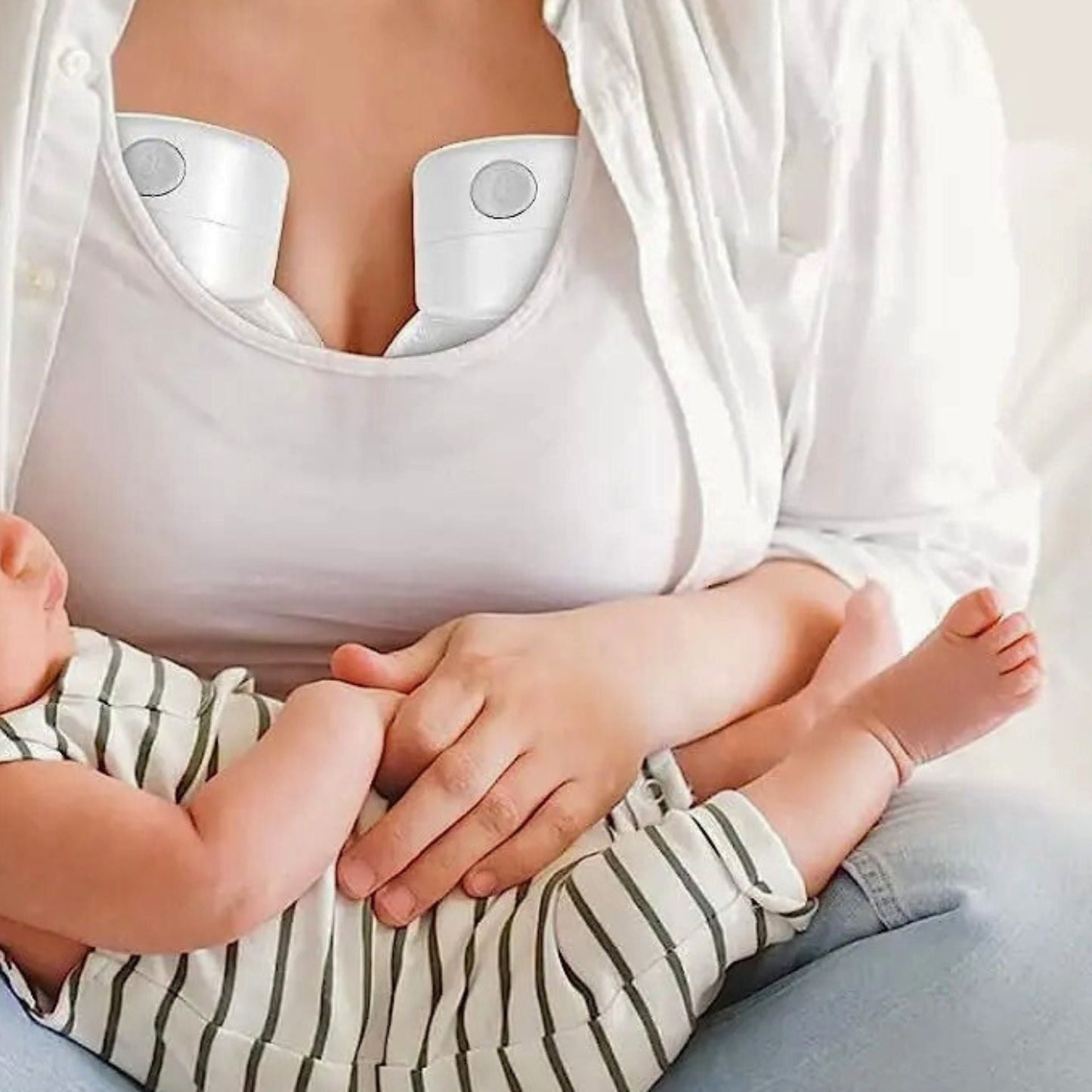 Tire lait discret pendant l'allaitement d'un bébé