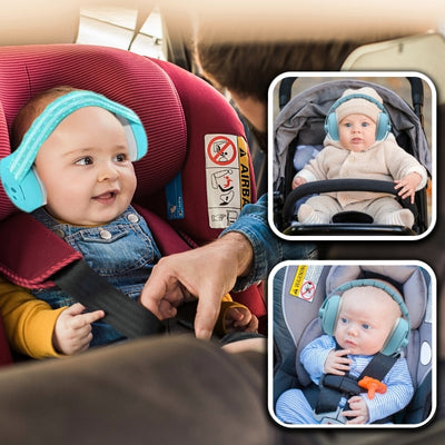 Casque anti bruit bleu pour bébé, sans pression pour un confort durable, SafeSound