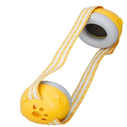 casque anti bruit pour bebe jaune à bande réglable vue latérale