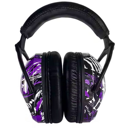 Casque antibruit enfant vu de face avec arceau rembourré noir
