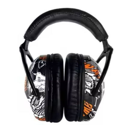 casque antibruit enfant design dinosaure vue de face fermée