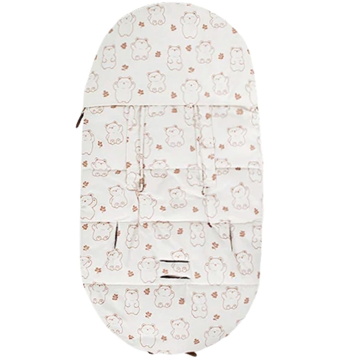 vue arrière chanceliere bebe motif ourson beige, système harnais universel