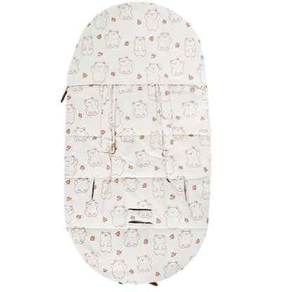 vue arrière chanceliere bebe motif ourson beige, système harnais universel