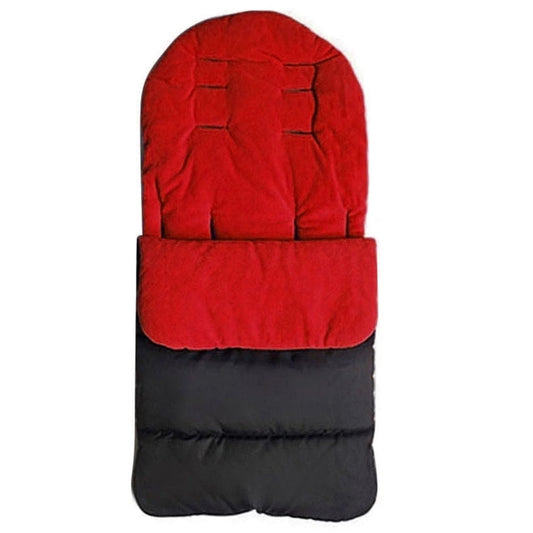 chanceliere poussette noire et rouge vue de face en position ouverte avec matelassage doux