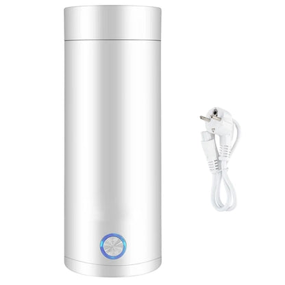 Chauffe biberon nomade blanc accompagné de son câble d’alimentation, design simple et portable
