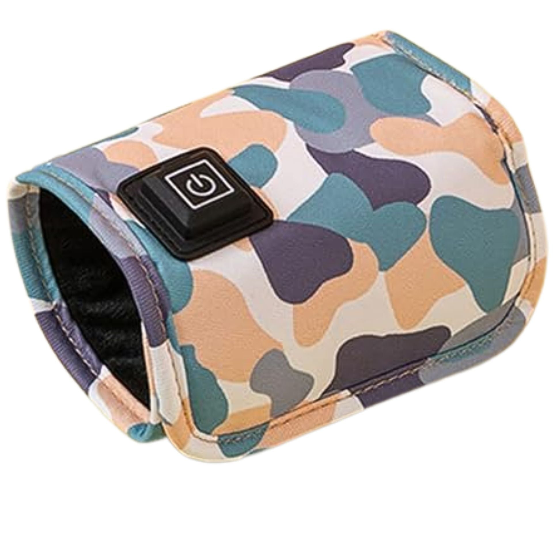 Chauffe biberon nomade camouflage blanc vide, vu de côté