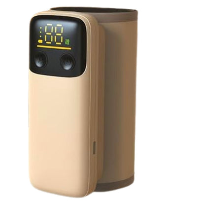 Vue latérale du chauffe biberon nomade en coloris beige avec écran LED