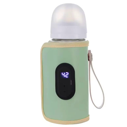 Chauffe biberon portable vert avec capuchon, écran numérique actif
