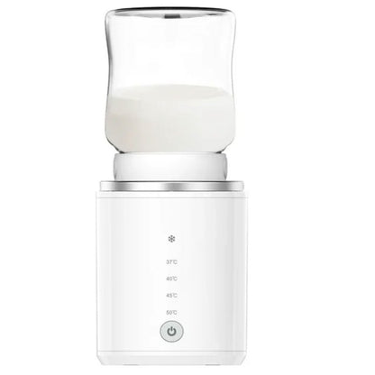 Chauffe biberon portable avec biberon droit rempli de lait