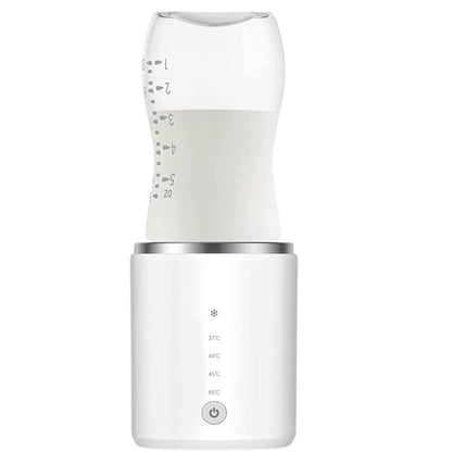 Chauffe biberon portable avec biberon souple rempli de lait