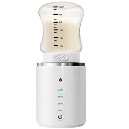 Chauffe biberon portable avec biberon arrondi rempli de lait