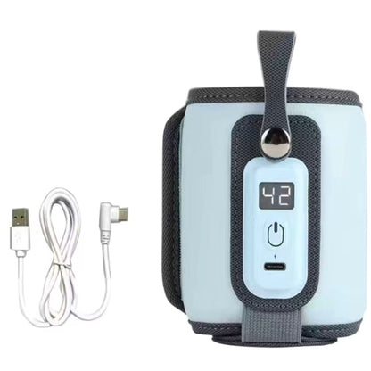 Chauffe biberon bleu clair avec câble USB inclus
