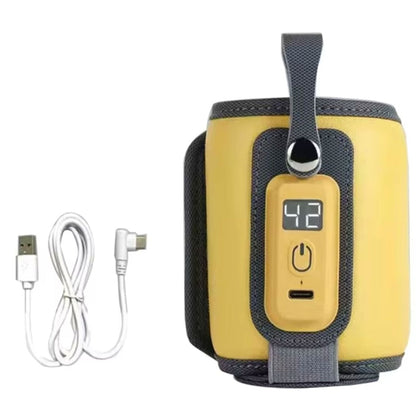 Chauffe biberon jaune avec câble USB fourni