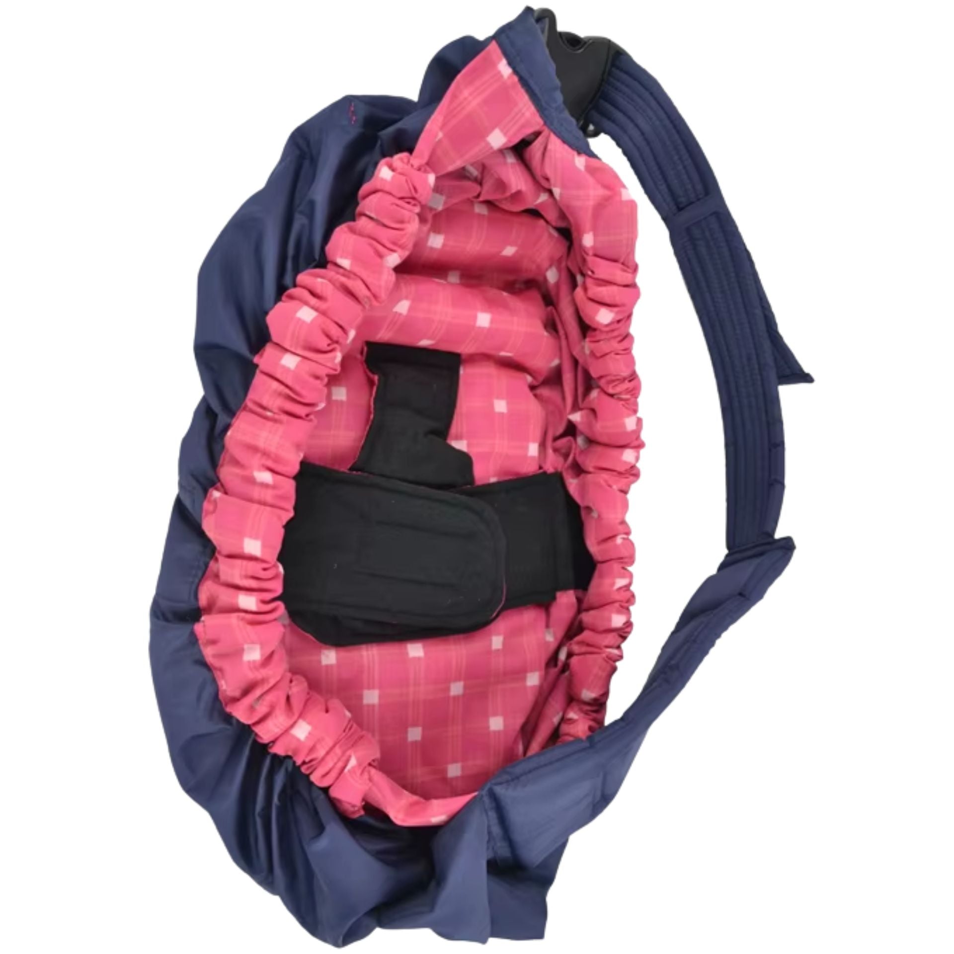 Echarpe de portage avec ceinture ajustable et appui-tete rembourre pour un maintien confortable du nouveau-ne