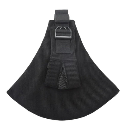 Echarpe de portage compacte noire, version ultra-compacte pour sorties rapides avec bebe