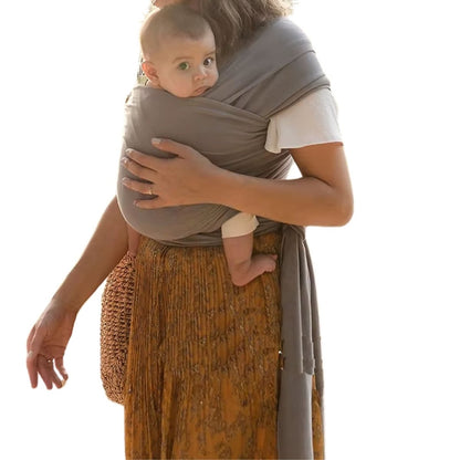 Echarpe de portage avec maintien renforcé au niveau du dos et de la nuque du bébé