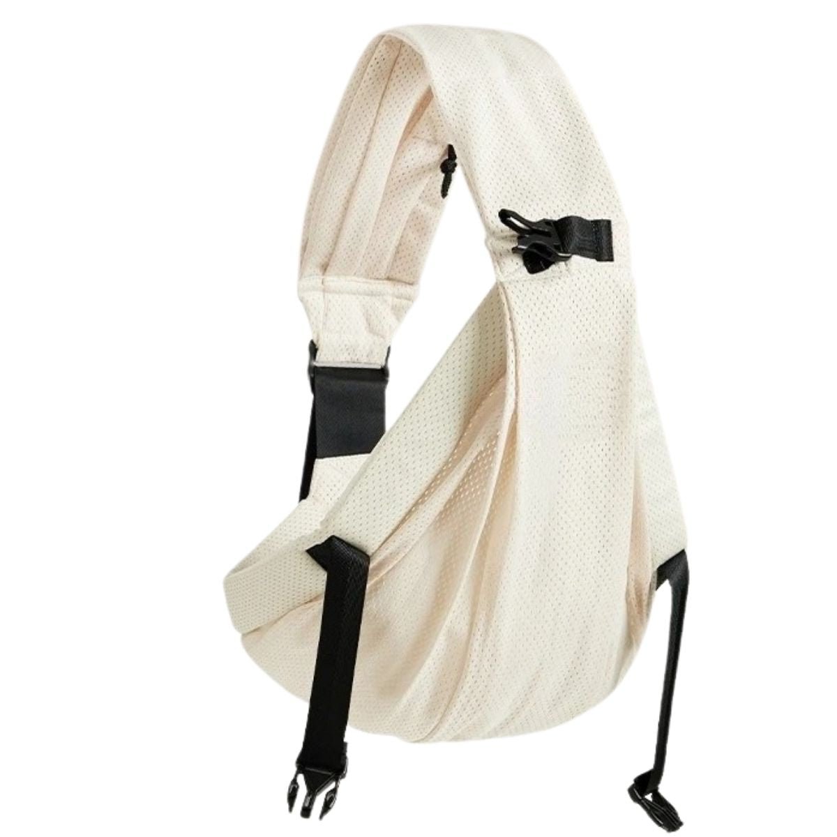 Écharpe de portage beige seule avec tissu respirant et bretelles élargies