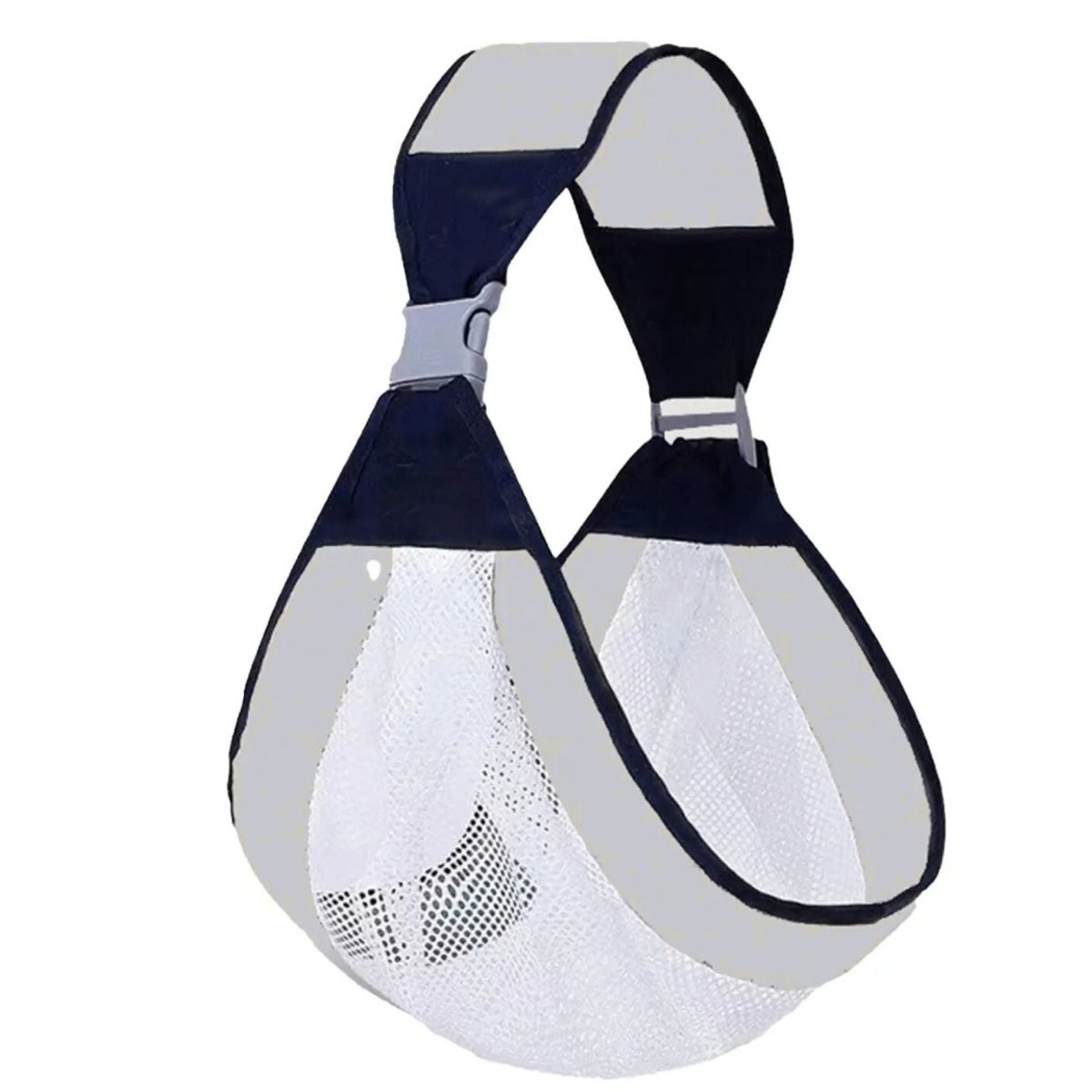 un produit seule avec boucle grise et tissu mesh blanc sur fond neutre