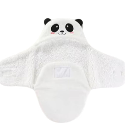 Nid d’ange blanc vide et ouvert, intérieur matelassé visible en vue frontale