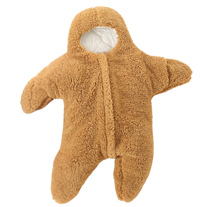 Nid d ange cosy vide vu du dessus, forme cocon et ouverture complète déployée