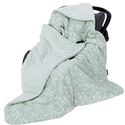 Nid d’ange leger herbe vert clair pliable installé sur poussette