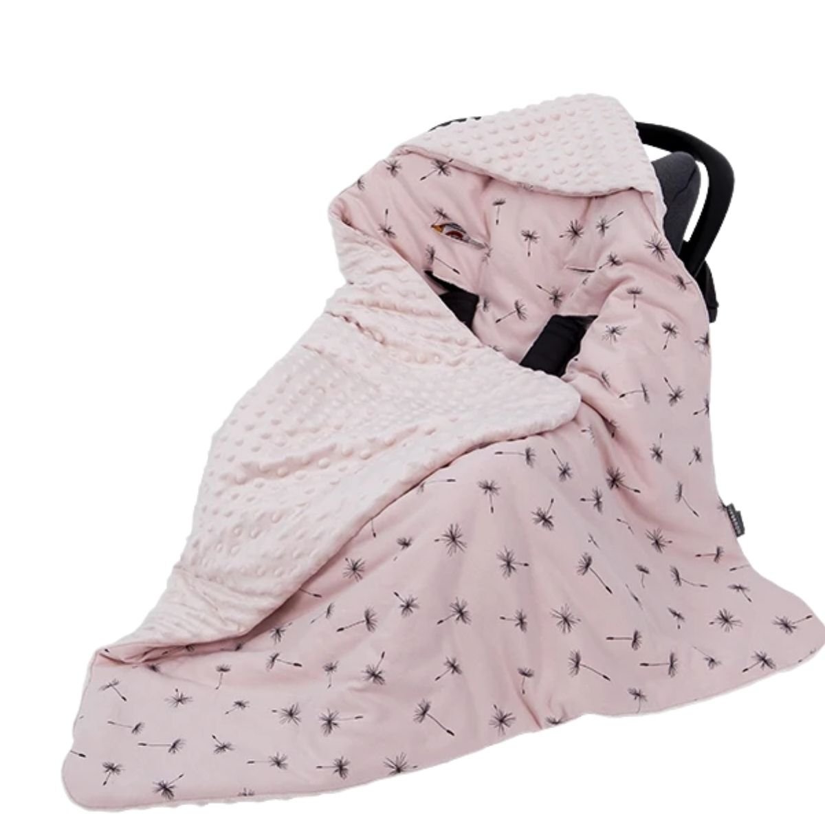Nid d’ange leger pissenlit rose pliable dans poussette cosy