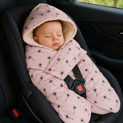 Nid d’ange leger pissenlit avec bébé endormi installé en siège-auto
