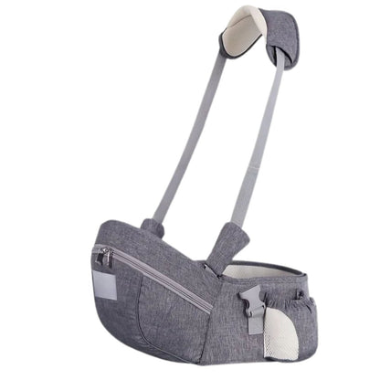 Porte bébé naissance en profil avec tissu souple et assise ergonomique visible
