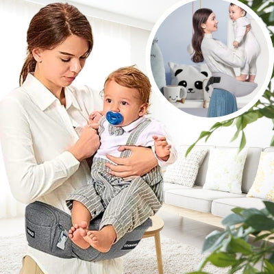 Porte bébé naissance gris BabyCarrier, conçu avec des matériaux robustes pour garantir une sécurité optimale à chaque sortie