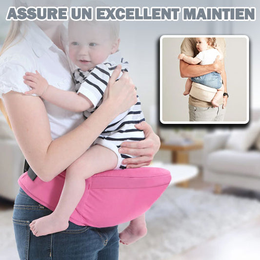 Porte bébé rose BabySeat, offrant un confort exceptionnel grâce à des matériaux doux et une répartition optimale du poids