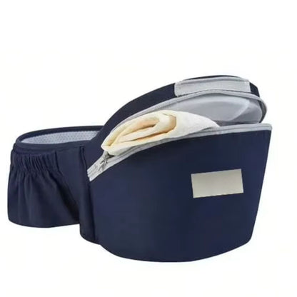 Porte bébé en tissu doux, présenté avec bretelles épaules croisées