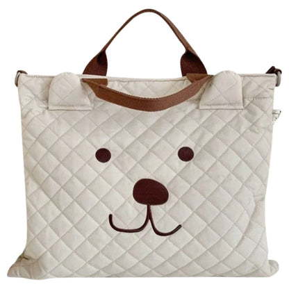 Sac a couche présenté de face avec compartiment principal discret