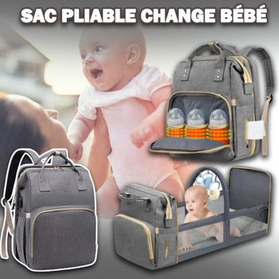 Sac à dos à langer BabyNappy avec de nombreux compartiments pour une organisation optimale des affaires de bébé