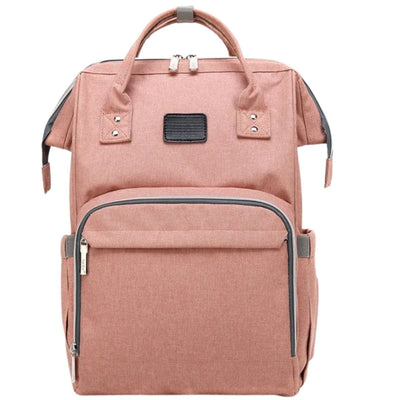 Sac à dos à langer en vue de face avec poignée haute et structure rigide