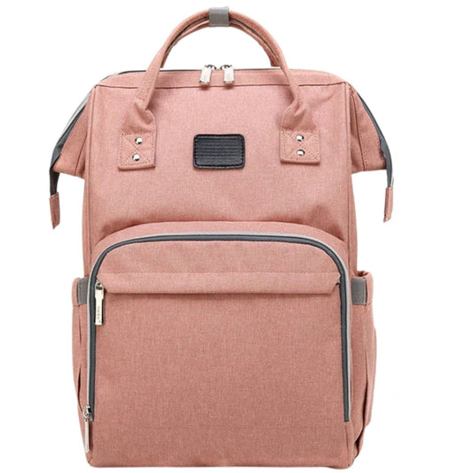 Sac à dos à langer en vue de face avec poignée haute et structure rigide
