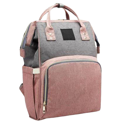 Sac à dos à langer avec capuche de pluie dissimulée sous la fermeture arrière