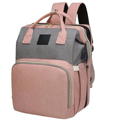 Sac à langer à dos structuré avec poches latérales et poignée double