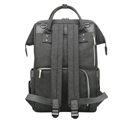 Sac à langer à dos avec sangles réglables et poche dorsale zippée