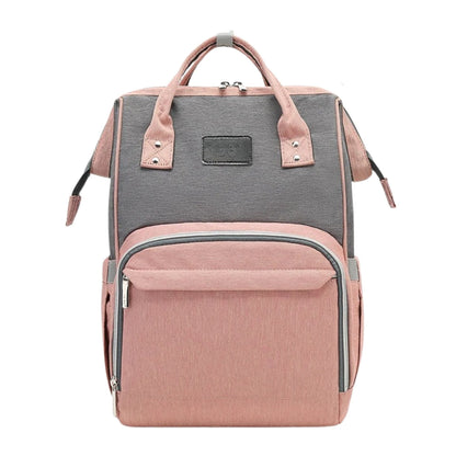 Sac à langer à dos avec finition contrastée et poche zippée avant spacieuse