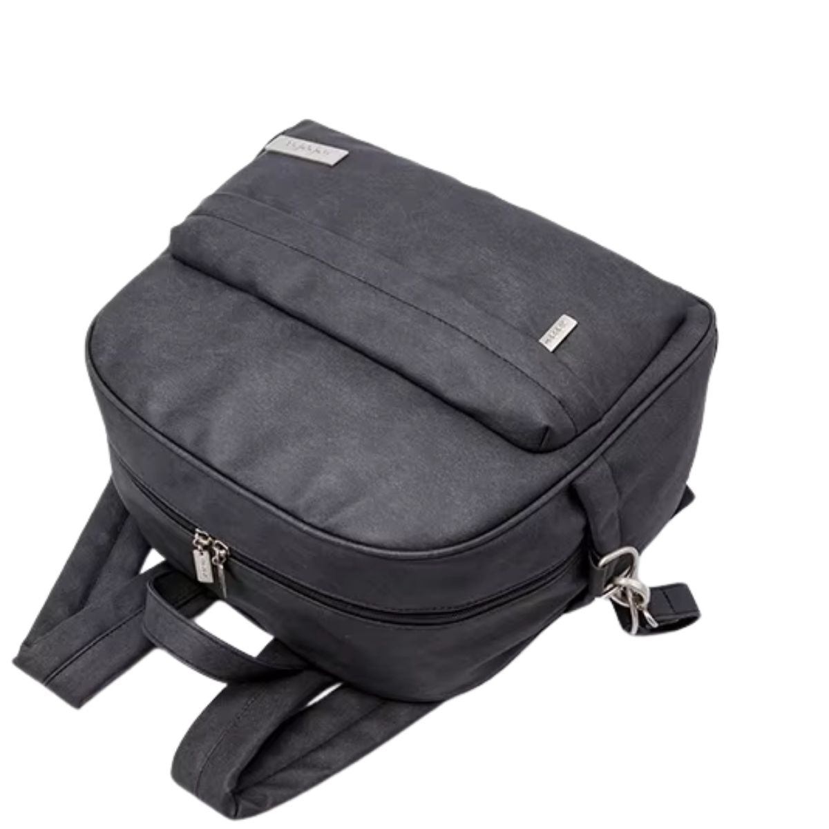 sac a langer noir vu de dessus avec bretelles apparentes