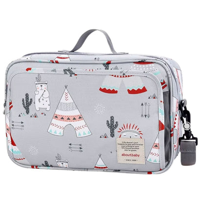 sac a langer motif tipi avec accessoires bébé intégrés
