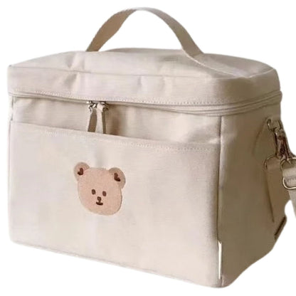 Sac a langer en face avec double fermeture éclair et forme compacte