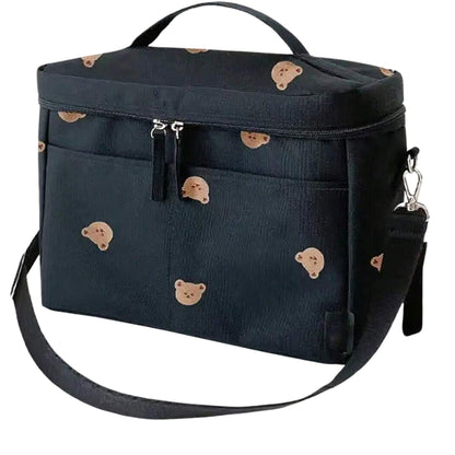 Sac a langer posé de face avec design épuré et structure souple