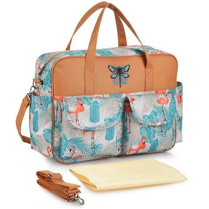 sac pour bebe flamant rose avec tapis à langer et sangle amovible inclus