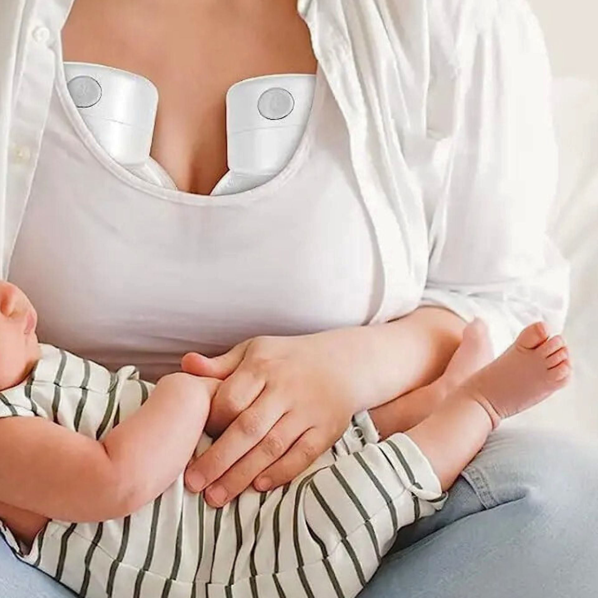 Tire lait discret pendant l'allaitement d'un bébé