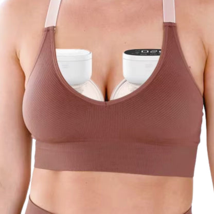 Tire lait main libre porté sous un soutien-gorge pour un allaitement mains libres