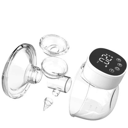 Tire lait main libre démonté avec ses accessoires visibles